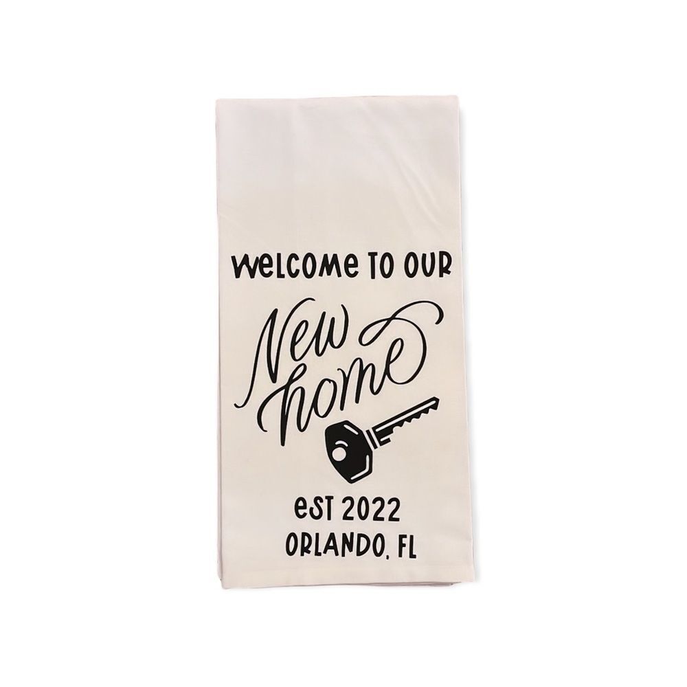 NWT Wool + Pepper Co. CUSTOM NEW HOME Dish Towel Housewarming Gift